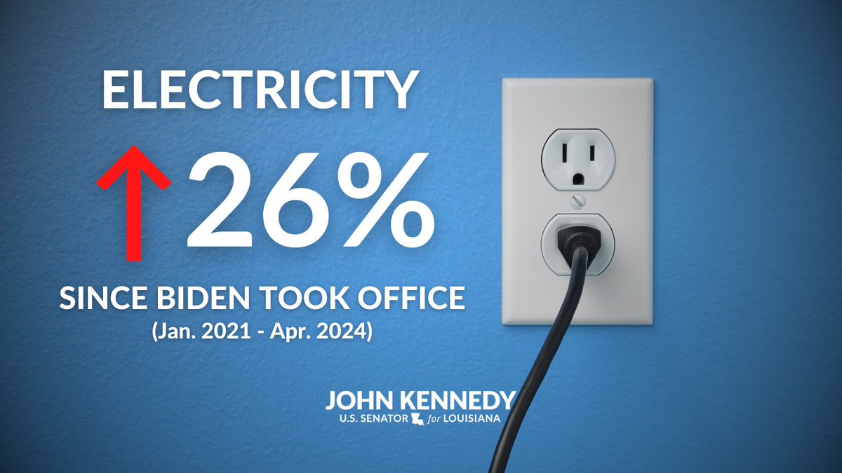 It’s getting harder for Louisianians to keep their lights on since their energy bill costs an extra $120 a MONTH under Pres. Biden.