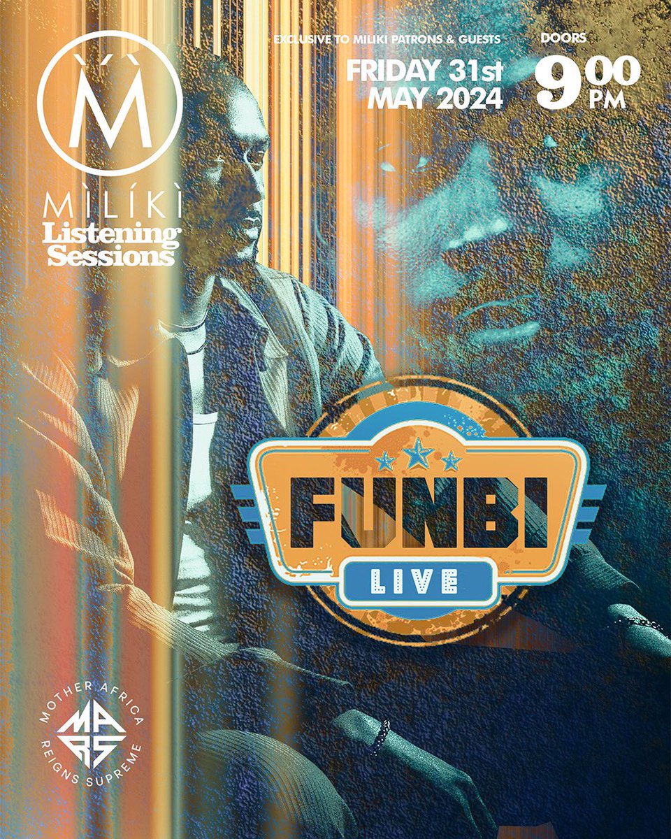 FunbiOfficial's tweet image. So it’s been a while I’ve been on stage and I’ve missed it very much so come Friday I’ll be at @miliki.ng  by 9pm, you can send an email to WELCOME@MILIKI.NG to RSVP and experience myself and the beautiful @winnyadanu on stage. 🫶🏽🧡