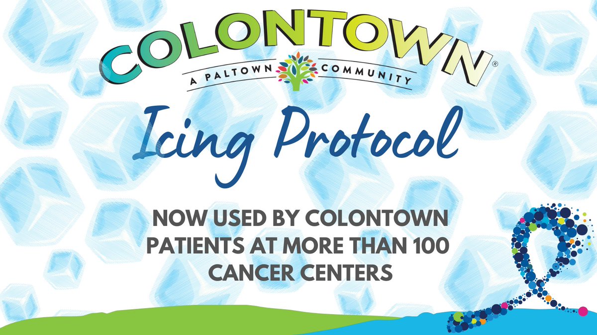 Thanks to the efforts of COLONTOWN's Live Wire group, our icing protocol to reduce cold sensitivity in patients receiving chemo with oxaliplatin has now been used in 100 Cancer Centers in the U.S.! For more details, visit paltown.org/icing/