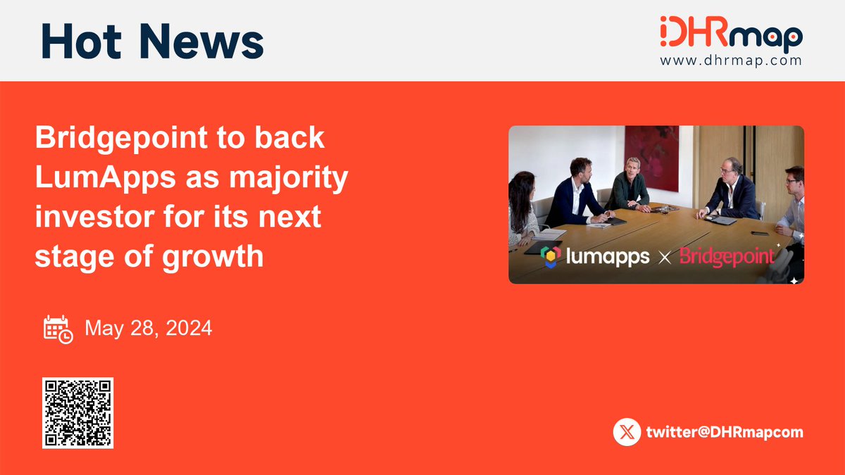 Breaking News: @lumapps , the French 'intranet superapp' startup, is selling a majority stake to Bridgepoint in a $650M deal. 
This strategic investment, set to close in July 2024, will help LumApps scale and make new acquisitions. Current investors, including Goldman Sachs and