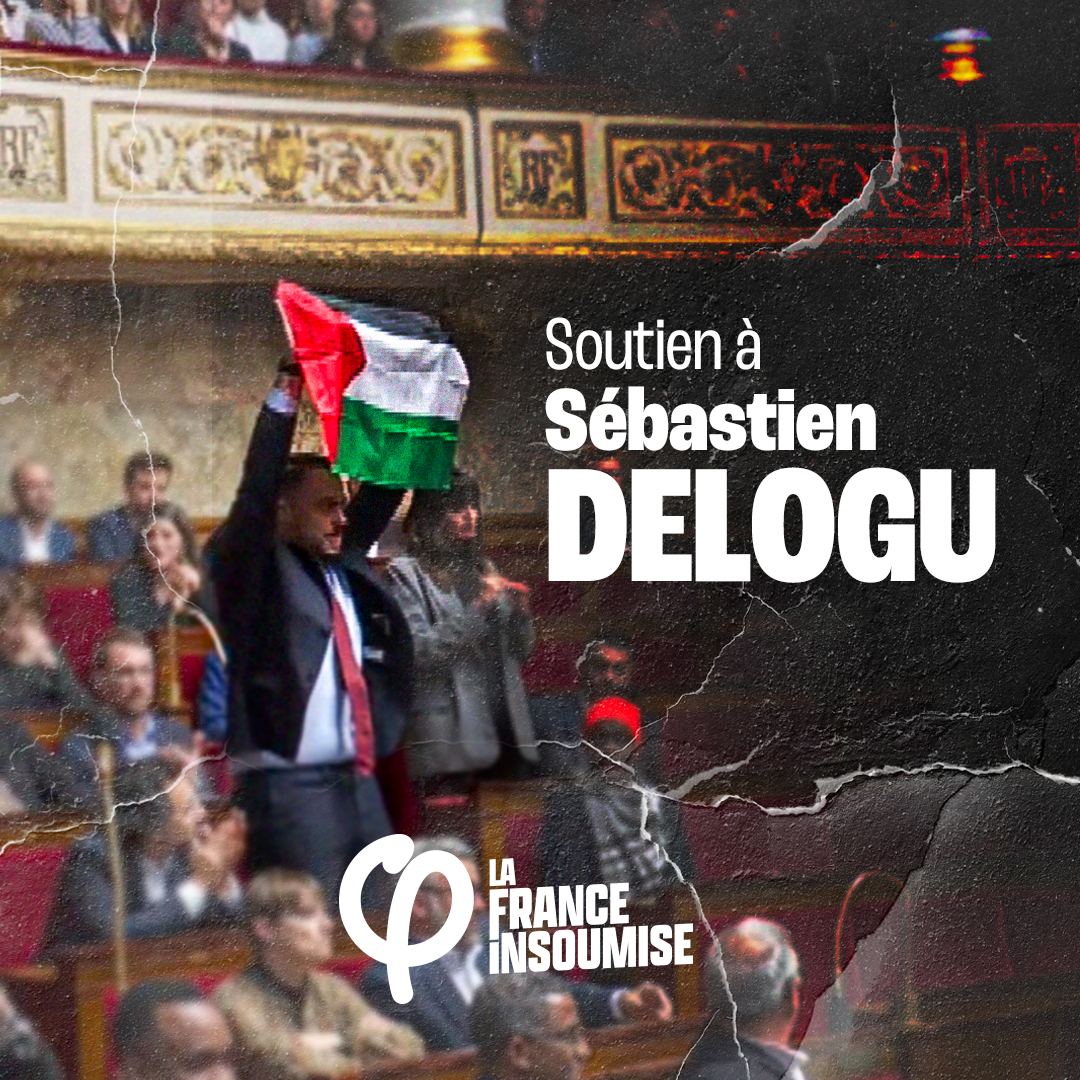 🔥 Soutien total à notre député Sébastien Delogu.

✅ Partagez ces visuels avec le hashtag #SoutienDelogu !