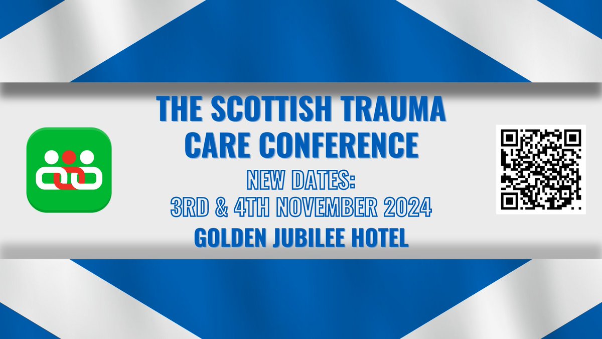 🚨The Scottish Trauma Care Conference has been rescheduled and will take place on the 3rd &amp; 4th November in Glasgow🏴󠁧󠁢󠁳󠁣󠁴󠁿

Click here for more information on the event programme and details on how to buy tickets!

buff.ly/4asFH5B

#savinglives #givinglifeback