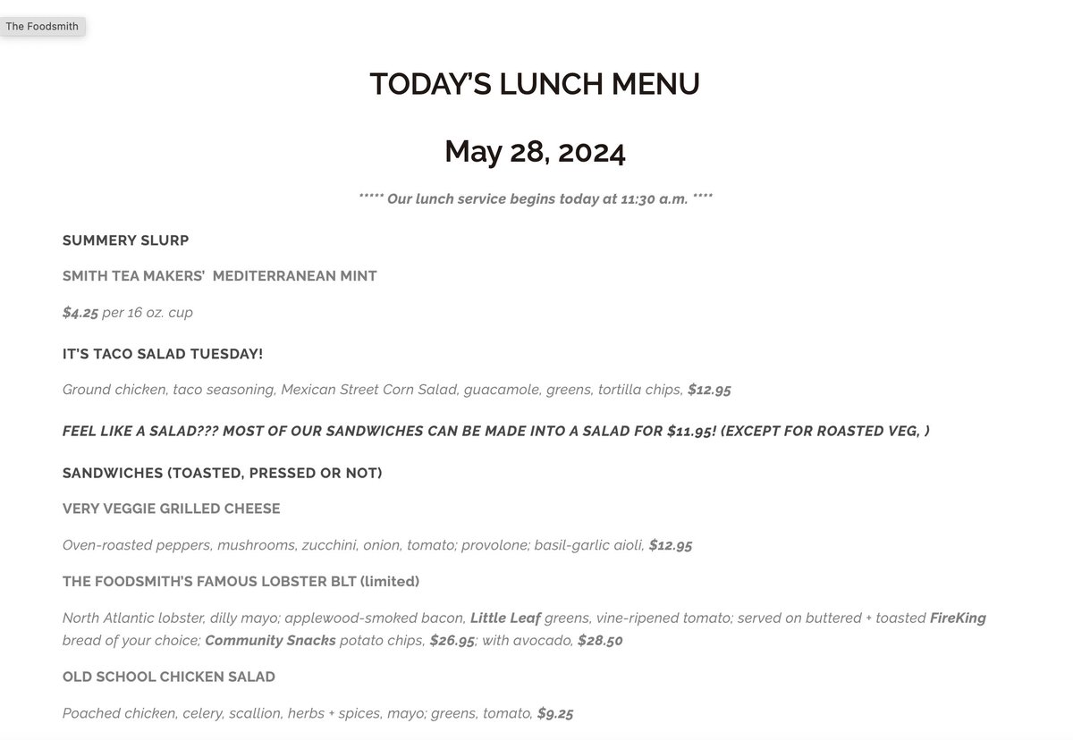 FoodsmithDUX's tweet image. Your @celtics are headed to the #NBAFinals! Celebrate with lunch @FoodsmithDux! Check out today's menu then make the call to 781-934-0134 to order. We're here until the buzzer goes off at 2 p.m. #duxbury #celtics