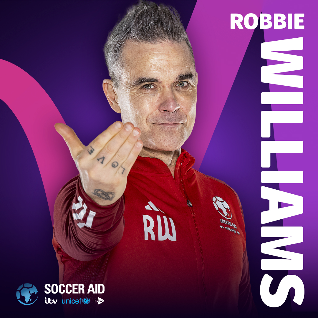 Soccer Aid co-founder @RobbieWilliams will be coaching England at Stamford Bridge 🫡 Extra tickets released → bit.ly/4chhlxN