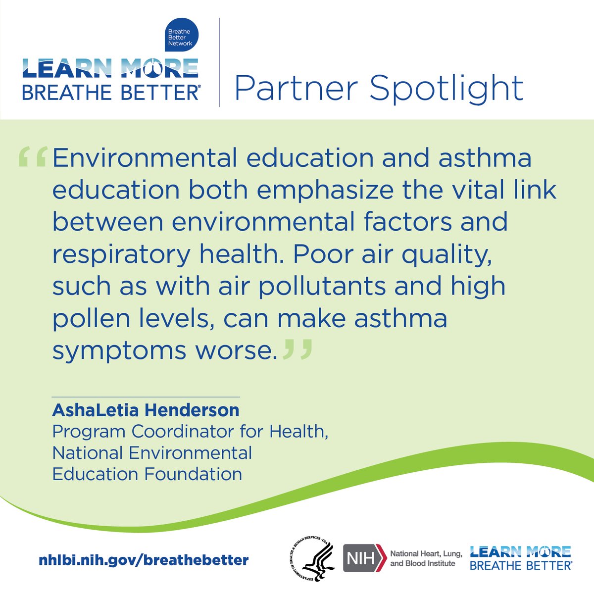 Q: How do environmental education and asthma education intersect?    

A: ⬇️  

@NEEFusa #BreatheBetter #AsthmaAwareness