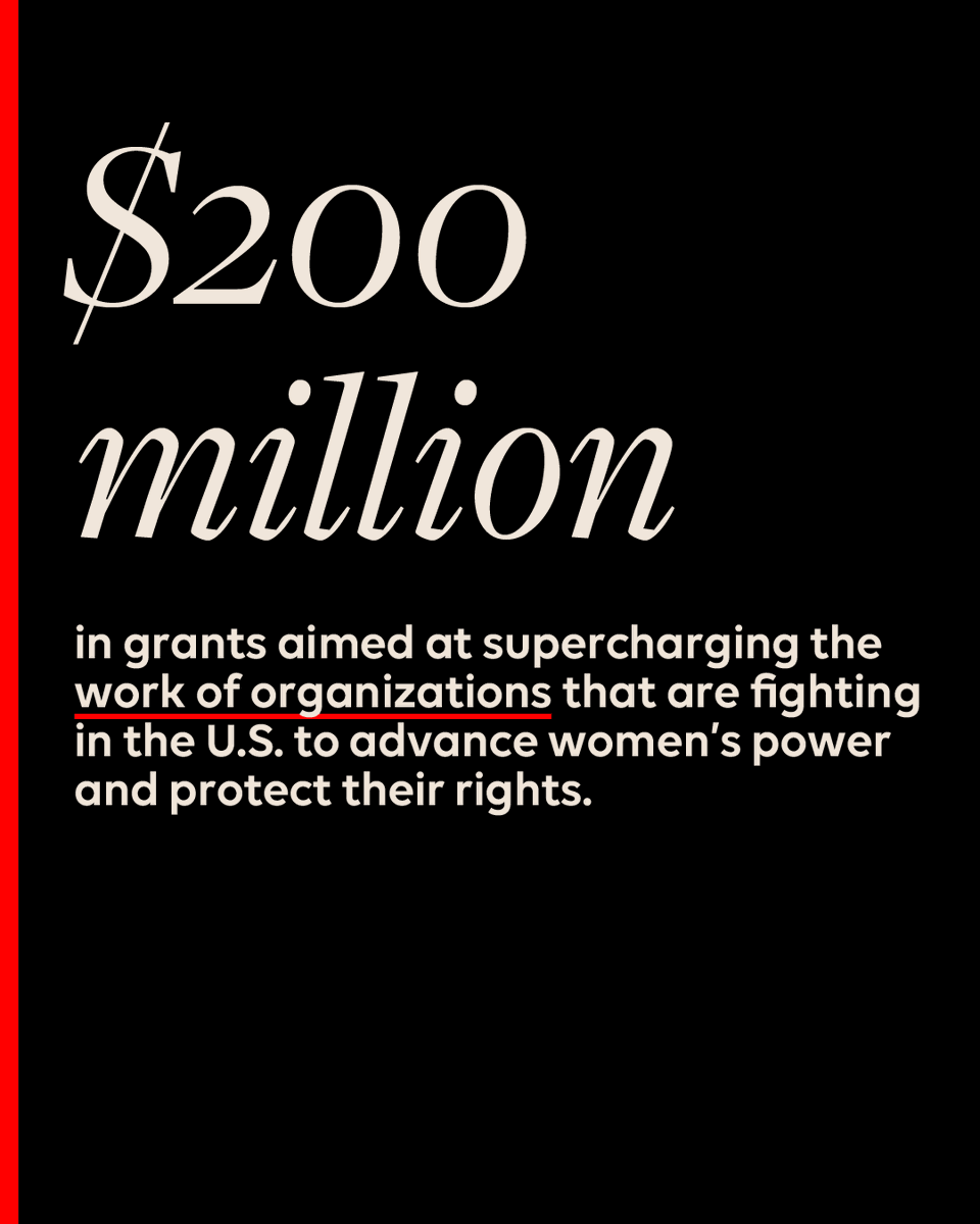 For decades, I’ve watched women and girls fight to get on the global agenda. It’s time women and girls set that agenda themselves. I’m committing an additional $1 billion by 2026 to people and organizations working to advance women’s power globally. Here are some of the places