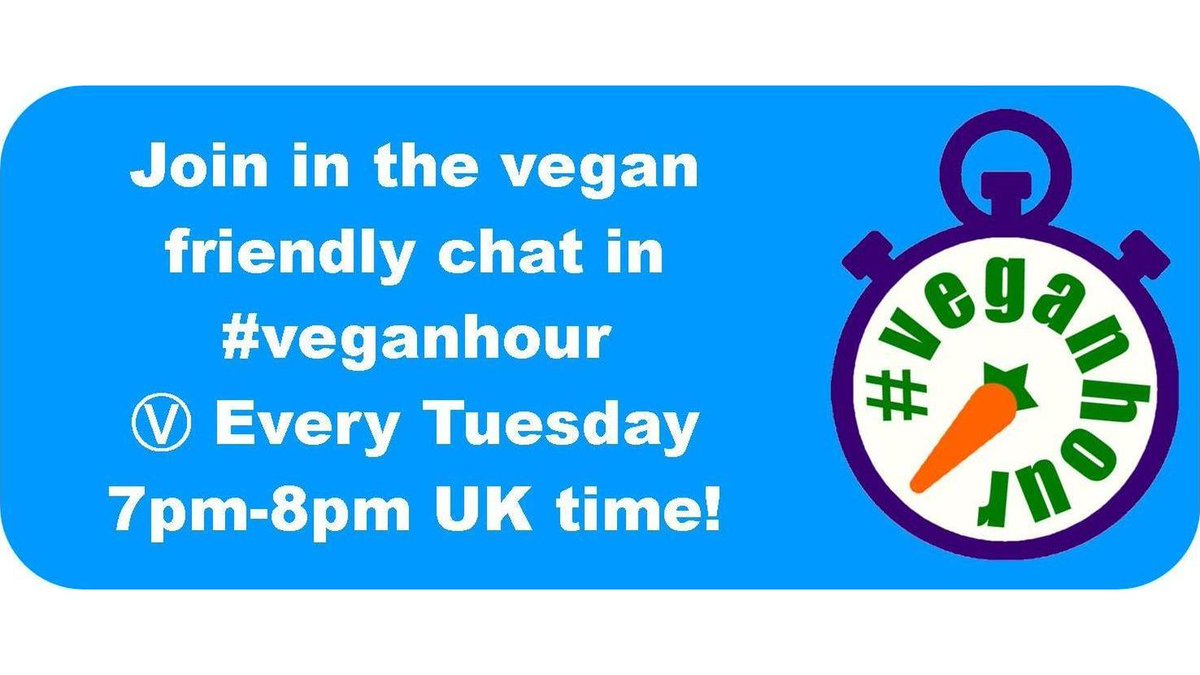 Do you run a #VeganBusiness? 🤔 Share your #vegan wares in this week's #veganhour happening right now here on Twitter. Every Tuesday 7pm - 8pm BST