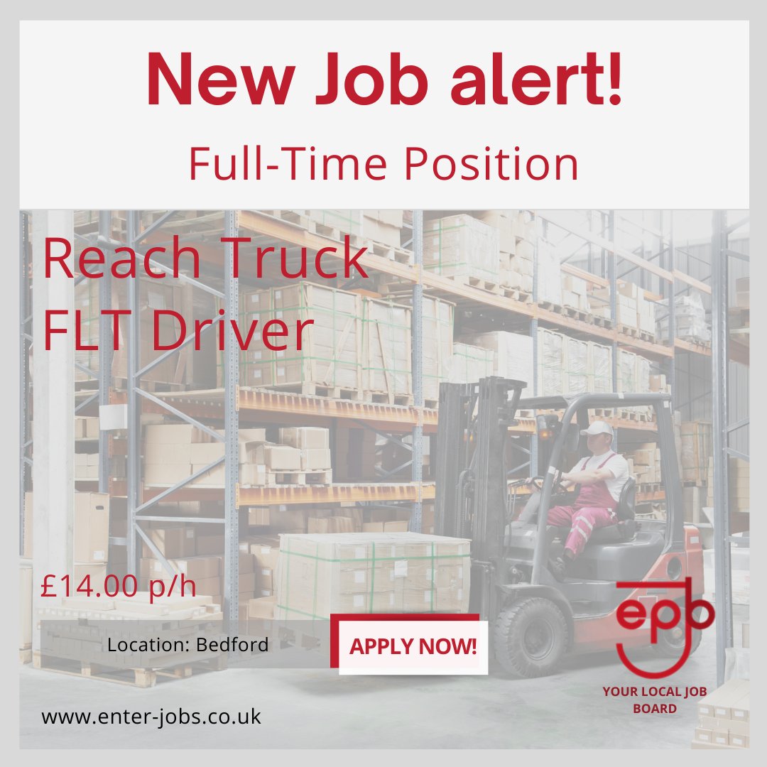 EnterJobs's tweet image. Insight Employment are seeking an accredited in-date Reach Forklift Driver to work for one of their clients in Bedford.
Apply now via our website!

#reachtruckflt #reachtruckfltdriver #fltdriver #ForkliftDriver #warehousework #WarehouseJobs #forklifttruck #bedford #bedfordshire