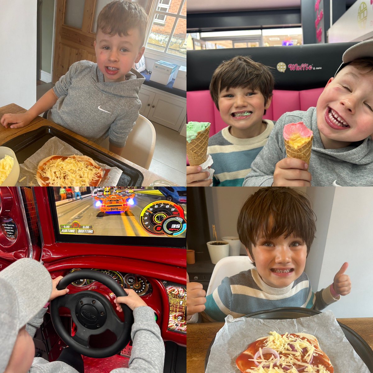 Rain ☔️  = Pizza making, arcades and ice cream  🍦 🍕 (and a sneaky bit of work 😉)