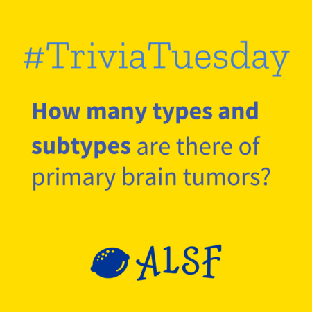 How many types and subtypes are there of primary brain tumors? Write your answer in the comments👇#TriviaTuesday #BrainTumorAwareness #GoGrayinMay