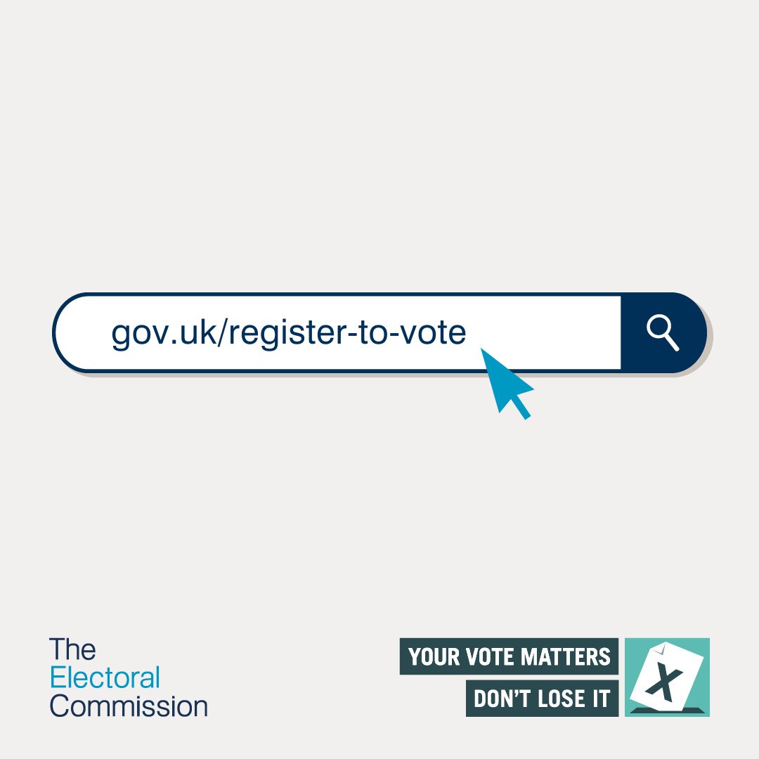 Register to vote now if you’ve never registered before, have moved house, or changed your name. 🗳️
Register now: gov.uk/register-to-vo…
#YourVoteMatters. Don’t lose it.