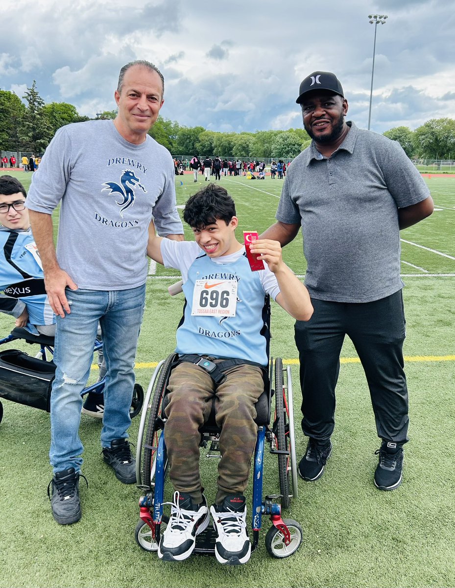 Alex with his proud coaches displaying his winning hardware <a href="/TDSB/">Toronto District School Board</a> #TDSSAA Division 6 Track and Field Championships.  Congratulations to all participants and a big Thank-You to the coaches, volunteers, and organizers
