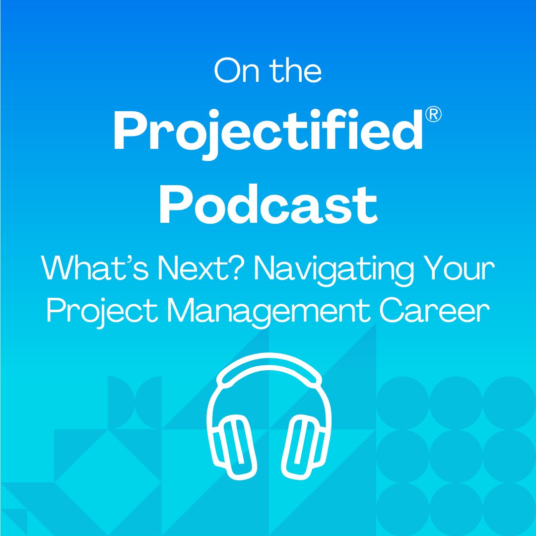 PMInstitute's tweet photo. Don't miss this episode of our Projectified #podcast to learn how to manage your #career just like a project—from evaluating when and where to aim next, as well as which skills, experiences, and certifications can help you hit your professional goals: https://t.co/xAvov2iZRD https://t.co/1nwLjR0DZ2