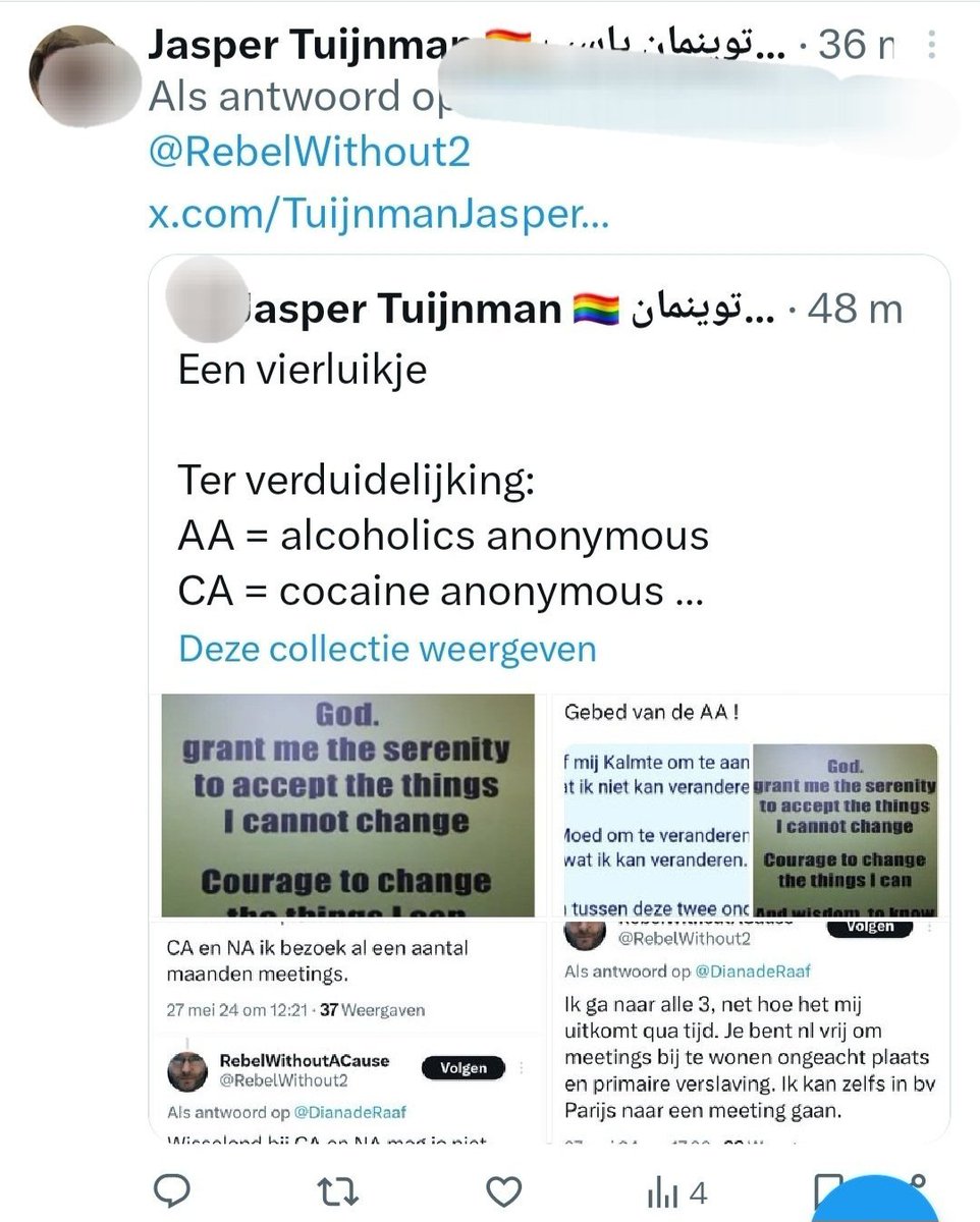 Zo @TuijnmanJasper ik heb mijn DM vol staan.
A. Je kijkt achter een blok, niet netjes.
B. Je hangt onder volgers van mij.
C. Ik ga je draadje niet eens lezen. Ik vind het prima, je hebt helemaal gelijk.
D. Ik werk tenminste aan mezelf doe jij dat ook eens.
E. Je bent een schoft !