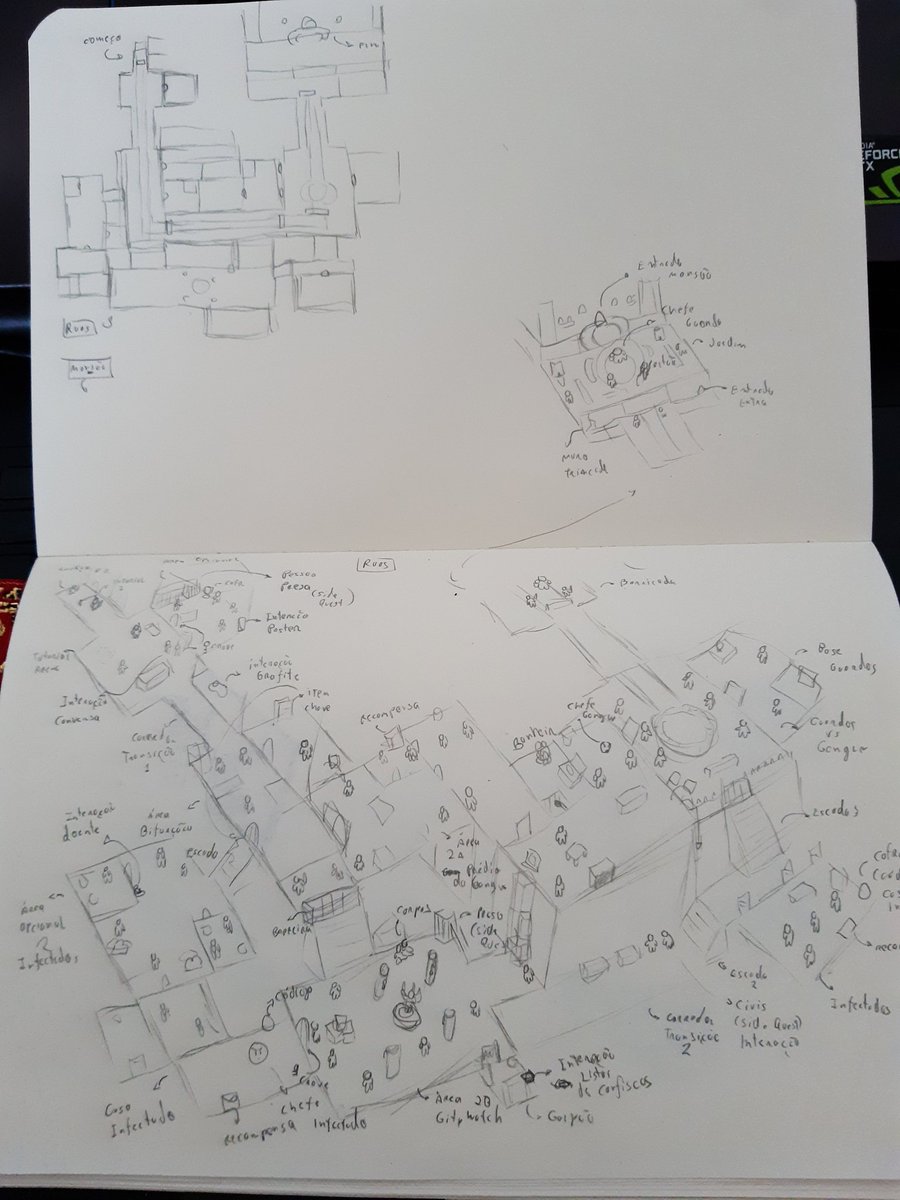 First part of the demo map, the Streets are laid out, with some changes to make it more believable, now start to make it in pixel art and test it in game.
#gamedesign