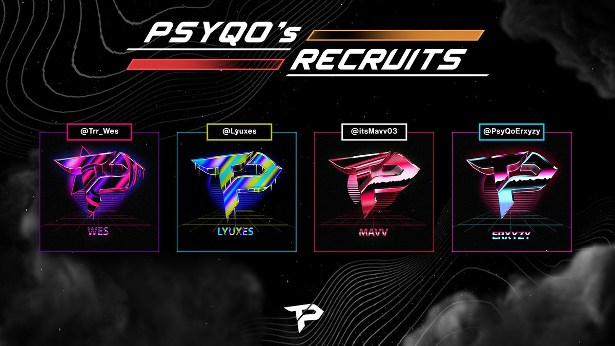🚨Welcome our NEWEST PsyQo Content Creators!🚨
Absolute DEMONS in Search &amp; Destroy &amp; Ranked Play!  

PsyQo Wes <a href="/trr_wes/">TRR Wes</a>
PsyQo Lyuxes <a href="/Lyuxes/">Lyuxes</a>
PsyQo Mavv <a href="/itsmavv03/">TR6 ItsMavv</a>
PsyQo Erxyzy @PsyQoErxyzy

🎨<a href="/cammehstyLe/">PsyQo Cam ✝️</a>