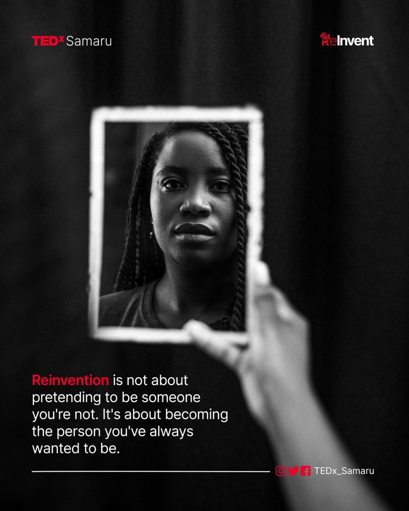 Reinvention is not about pretending to be someone you're not. It's about becoming the person you've always wanted to be.

#TEDx #TEDxtalks #TEDxSamaru #REINVENT #AhmaduBelloUniversity #ABUZaria