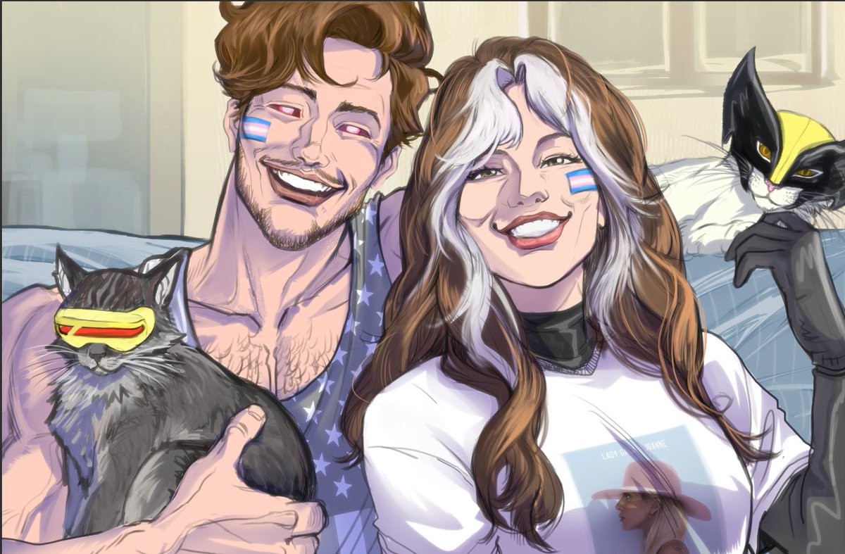 FilipeEmerson3's tweet photo. Encomenda concluída! trampo pro @Yurrstou , obrigado pela preferencia meu mano!

Gambit e Vampira com seus gatos 🐱🐱🔆 https://t.co/1F7eBzEyi1
