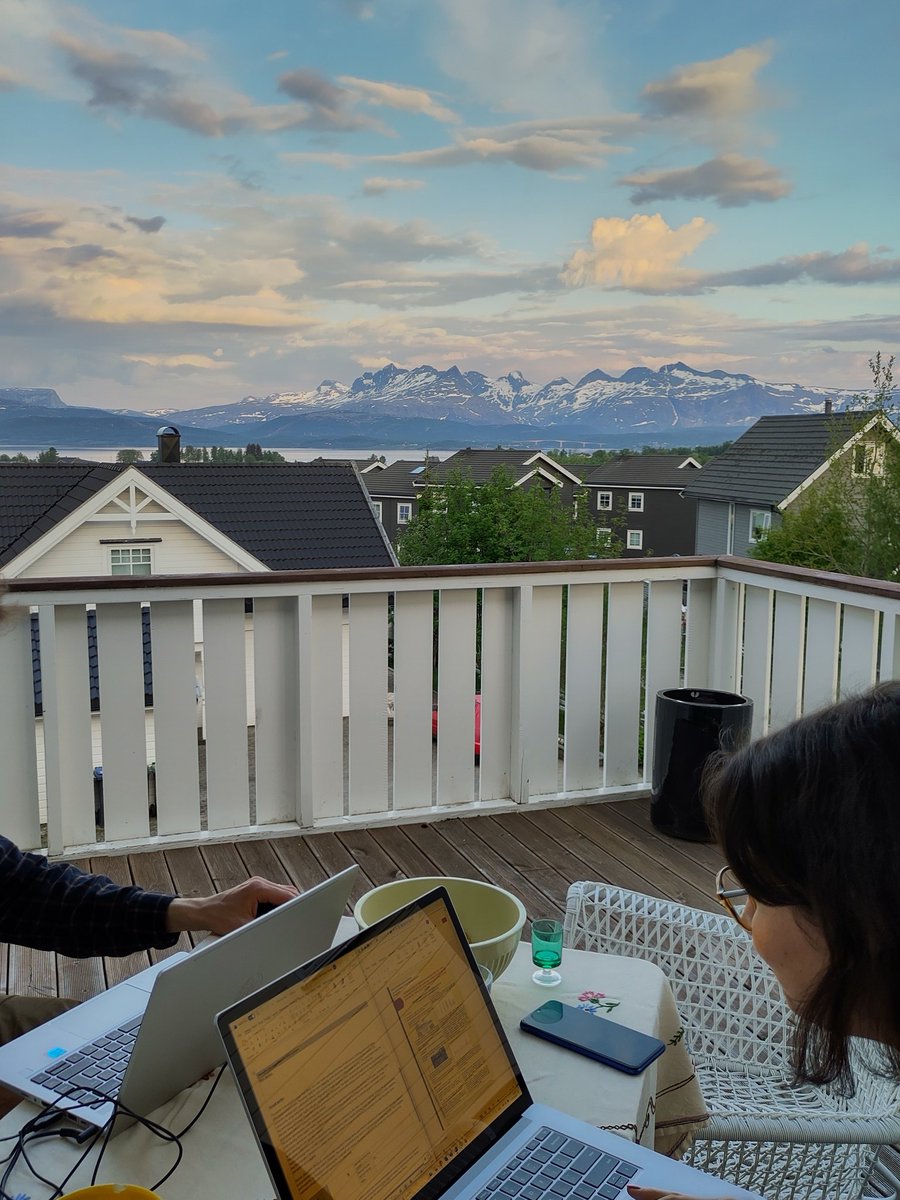 @DanaeKontou is back in #Bodø! We are getting ready for the #ArcticCongressBodø2024, incl. #ICASSXI. Working with a view! If you are coming, join our session on #powerofmaps on Saturday morning (!) #researchlife #ArcticSocialScience @IASSA_SocSci