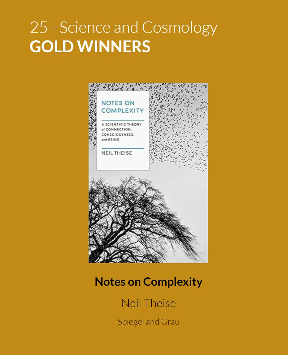 Exciting news! Dr. Neil Theise's book, 'Notes on Complexity: A Scientific Theory of Connection, Consciousness, and Being,' has won the @NAUTILUSAWARD Award Gold Medal in Science and Cosmology! Congratulations on this big achievement! #Pathtwitter #PathX