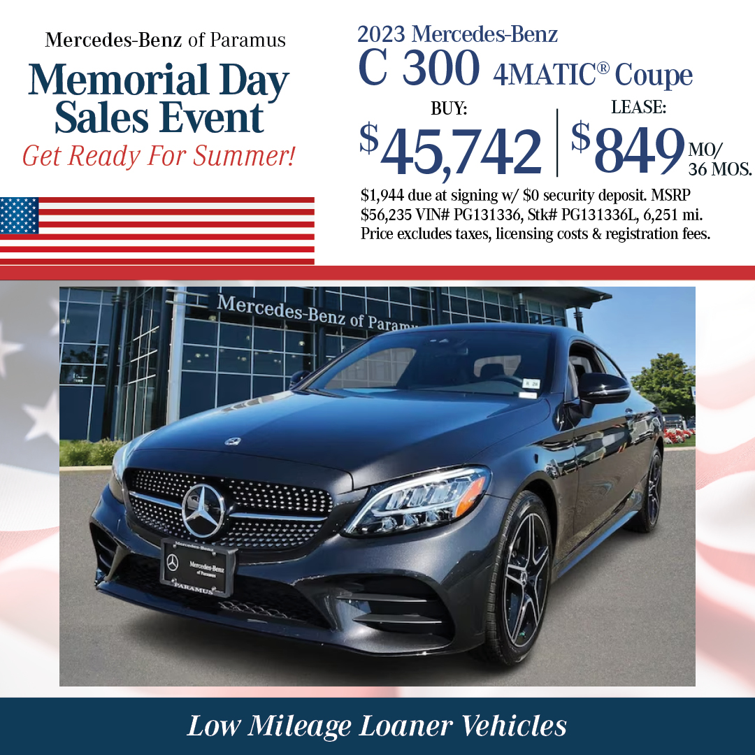 Take advantage of our Memorial Day offers before they are gone! Come visit Mercedes-Benz of Paramus and shop our selection.🤩 
🔗 bit.ly/3wmlVe5
.
.
.
#mercedesbenzofparamus #mercedesbenz #mbusa #BrandLoyalty #MercedesBenz #luxurycars #carshopping #luxurycar #luxurybrand