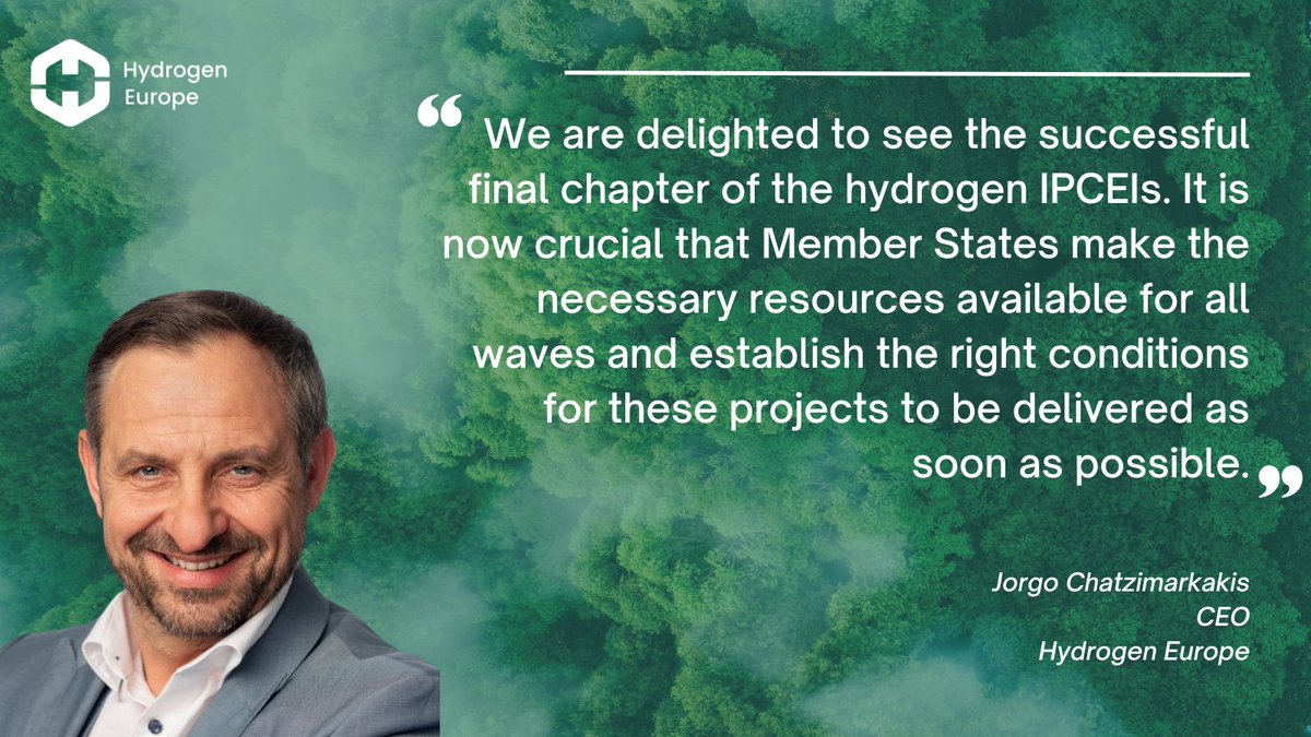 H2Europe's tweet photo. 📣 4th wave of #IPCEIs – #Hy2Move on hydrogen #mobility – approved by @EU_Commission.
It adds to the already notified #Hy2Tech, #Hy2Use, & #Hy2Infra.
Together, they will raise over €43 billion in public and private funds.
Read our PR 🗞 https://t.co/2ZXeAMLYlY https://t.co/lZtmd3z6IQ