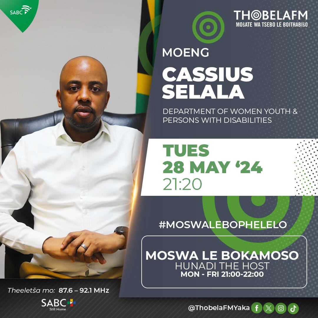 Catch DWYPD HOC, Cassius Selala live on ThobelaFM tonight, 28 May 2024 at 21:20