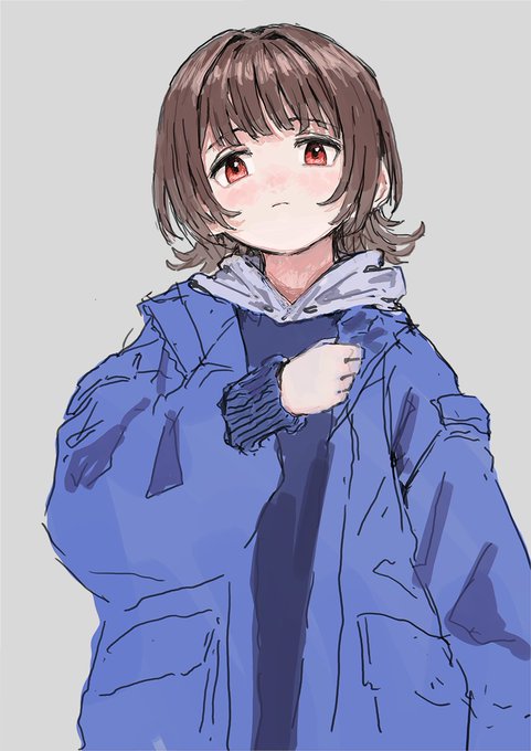 「brown hair hoodie」 illustration images(Latest)