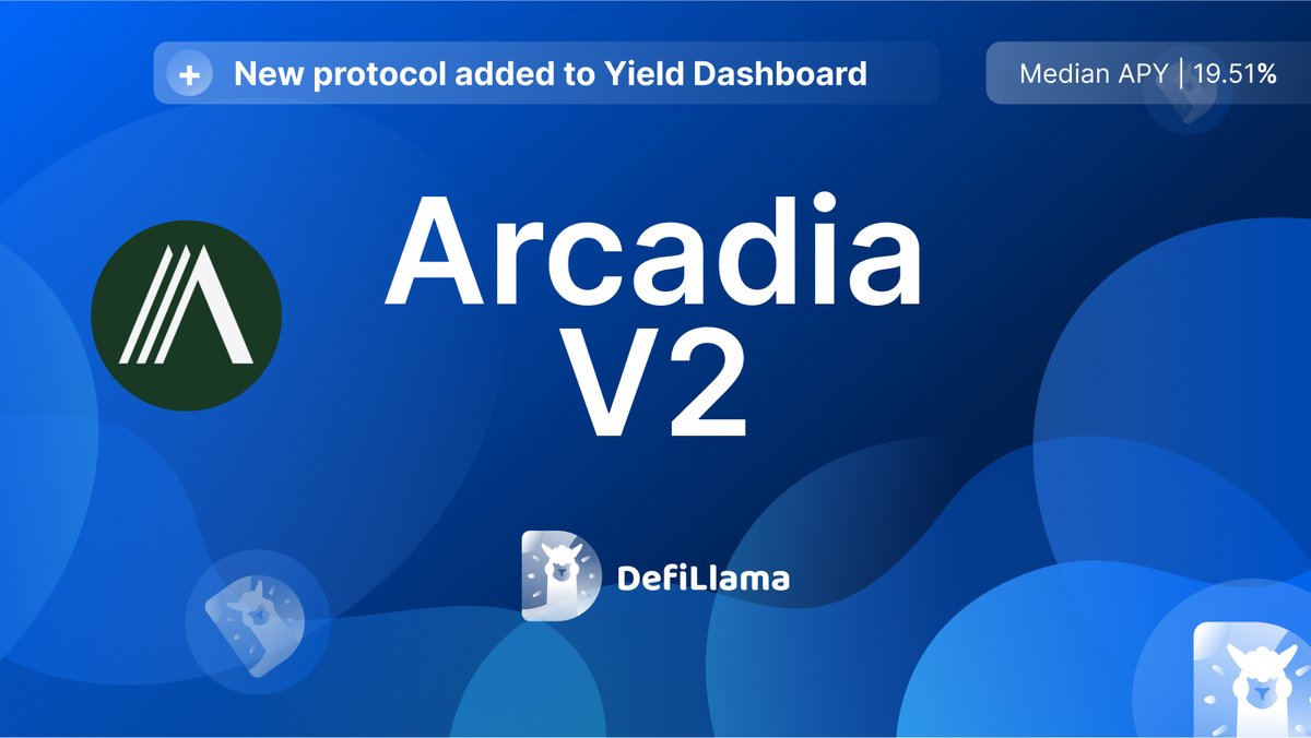 Now tracking @ArcadiaFi V2 pools on our Yield Dashboard
