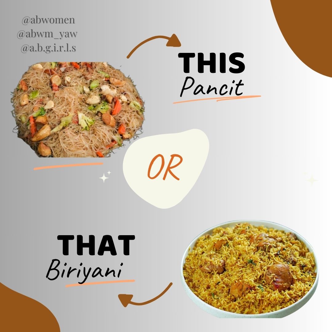 abgirls's tweet image. Which would you rather have? ¿Cual prefieres?
#ABWM #ABYAW #ABGIRLS #GTT #GirlTalkTuesday #Tuesday #chat #when #choose #talk #this #that #women #girls #comment #yum #eligir #rice #noodles #would #you #rather #chips #cookies #some #snacks #merienda #arroz #fideos #food