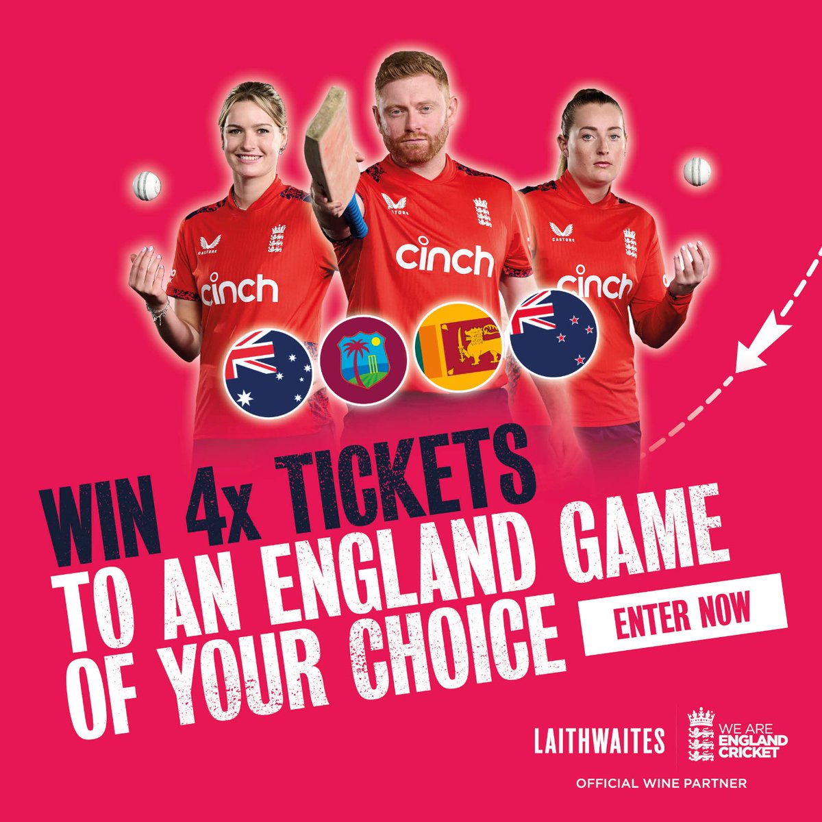 Laithwaites (@laithwaites) on Twitter photo Win 4x tickets to an <a href="/englandcricket/">England Cricket</a> game of your choice! 🎉🏏
Don't miss this chance to catch all the action live with your friends.
Enter the prize draw here: bit.ly/3y6UCoy 🤞
-
T&Cs apply. Full terms and conditions can be found at laithwaites.live.partnership-hub.co.uk/ecbprizedraw/e…. Win 4x tickets to an <a href="/englandcricket/">England Cricket</a> game of your choice! 🎉🏏
Don't miss this chance to catch all the action live with your friends.
Enter the prize draw here: bit.ly/3y6UCoy 🤞
-
T&Cs apply. Full terms and conditions can be found at laithwaites.live.partnership-hub.co.uk/ecbprizedraw/e….