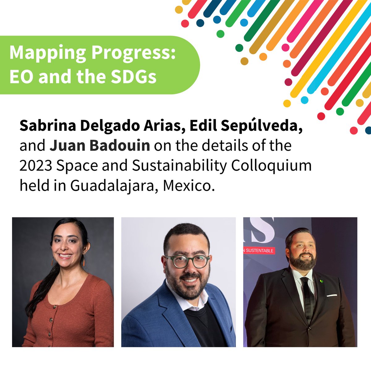 Our latest Mapping Progress blog was written by the co-organizers of the 2023 Space and Sustainability Colloquium. Learn how this event strengthened tech knowledge transfer and capacity building for  #EOdata use in Latin America! 
🌎👉 eo4sdg.org/space-and-sust…

#Agenda2030 #SDG17