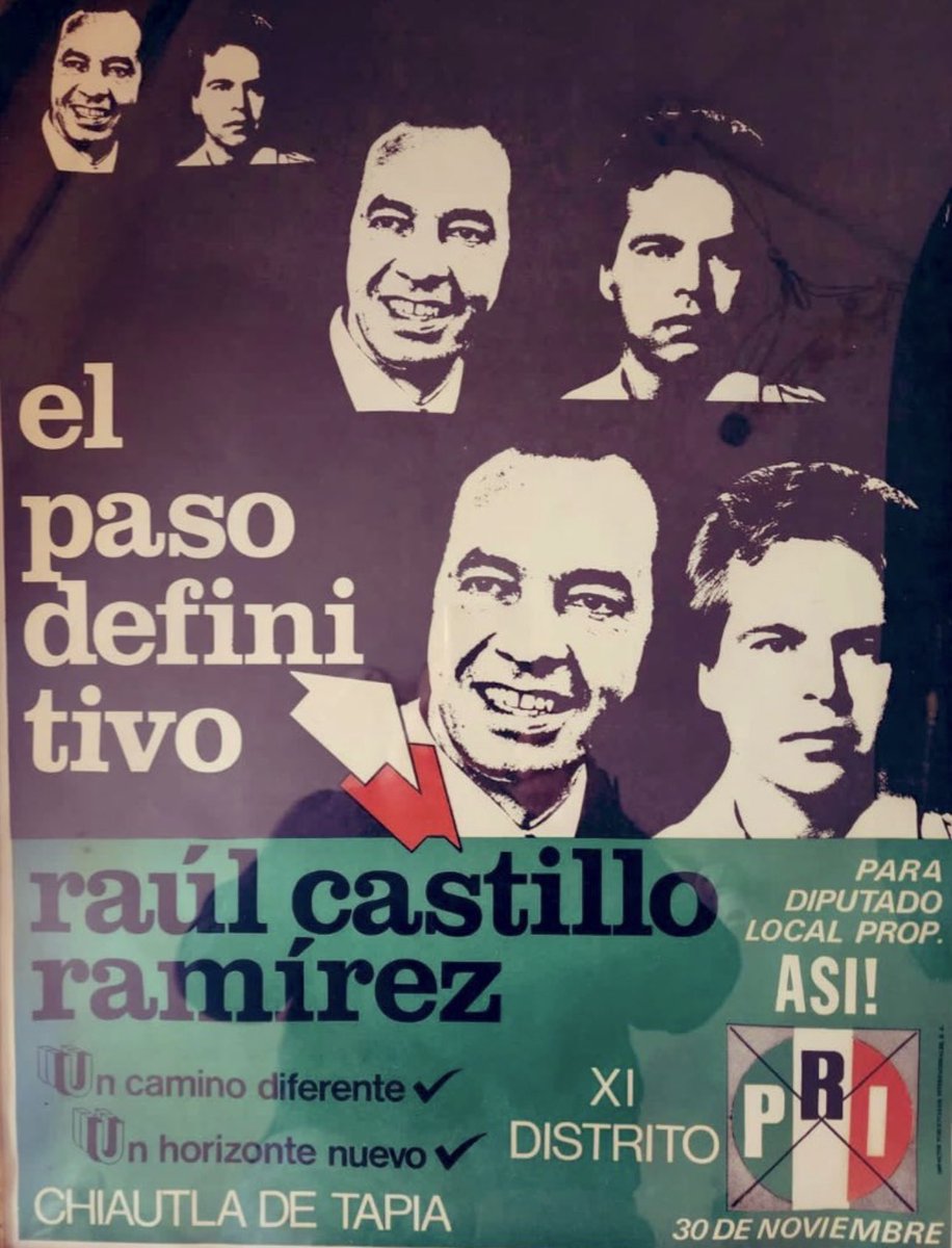 RaulCastilloRmz's tweet photo. Me encontré con mi propaganda de campaña, les comparto un poco de lo que se vio en mi municipio en el año de 1980.
#RecordarEsVolverAVivir
El paso definitivo!
Un camino diferente ✔️ 
Un horizonte nuevo ✔️ 
#ChiautladeTapia #DistritoXI https://t.co/YD4fBfUV8t