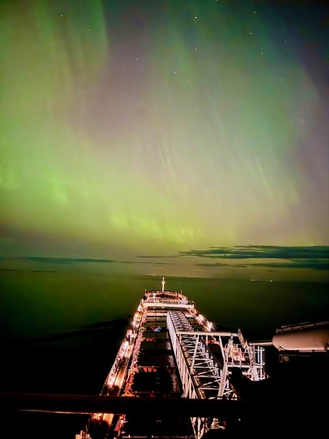 Under the canvas of Lake Superior's sky, Clara Doane, Third Mate, captured these breathtaking snapshots aboard the Algoma Sault on May 10th during the geomagnetic storm. Thanks for sending these over, Clara!