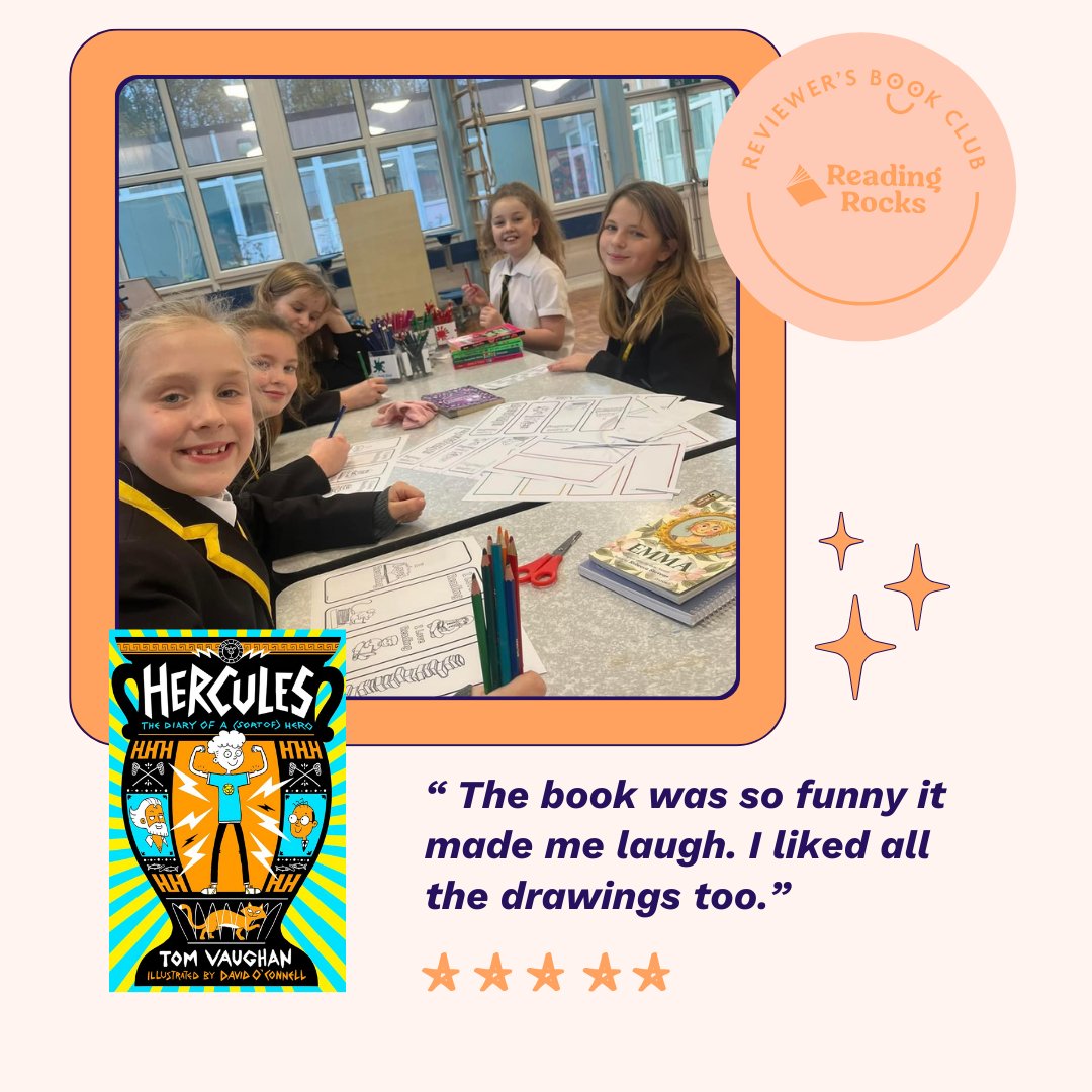 Being read and reviewed in the #RR_ReviewersBookClub today we have, Hercules: The Diary of a (Sort of) Hero, reviewed by Brookfield Junior Academy. Read the review here: wherereadingrocks.com/2024/05/23/her… @tvaughan88 @davidoconnell @scholasticuk #KS2 #novel #funny #greekmythology