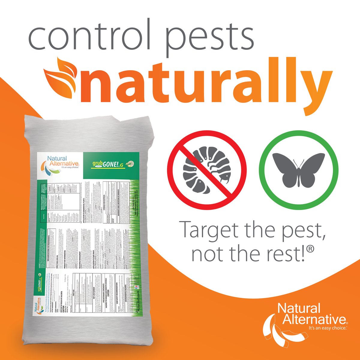 Target the pest, not the rest!® with our organic grubGONE!®. This product is pet and environmentally friendly and is friendly to bees and other pollinators. 

ow.ly/EFzN50RsoyP

#NaturalAlternative #OrganicBased #EnvironmentallyFriendly #FamilyFriendly #PetFriendly #Grub