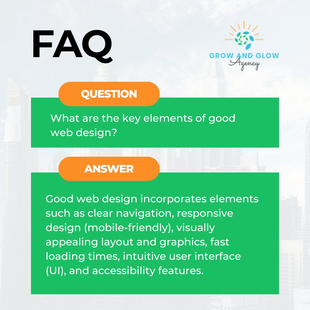 Wondering what makes a website stand out? Let's talk about the key elements of good web design! When it comes to crafting a website that leaves a lasting impression, it's all about the details.

🌐growandglowagency.com

#WebDesign #UserExperience #UXDesign #ResponsiveDesign