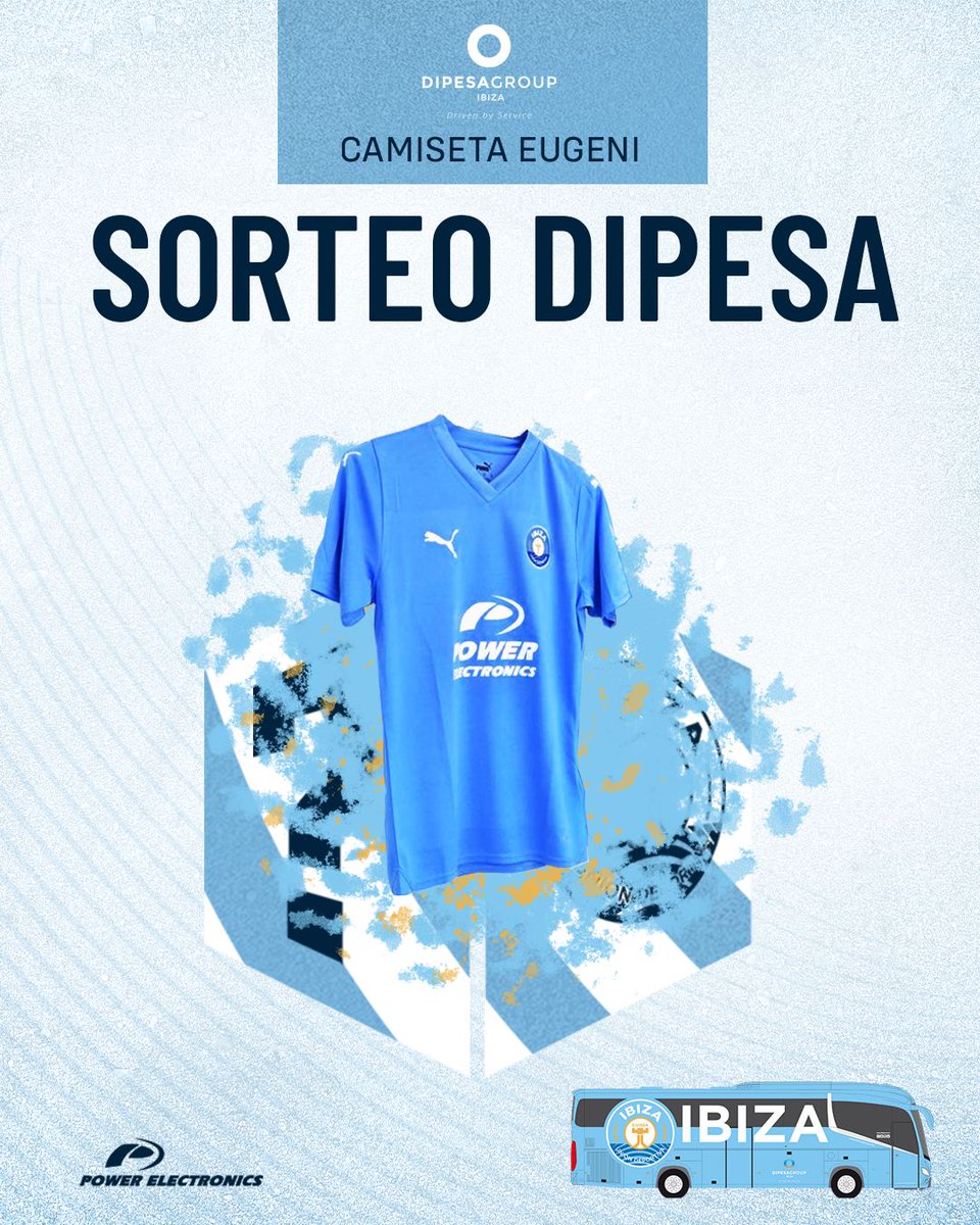 🏆 𝗦𝗢𝗥𝗧𝗘𝗢 𝗨𝗗 𝗜𝗕𝗜𝗭𝗔 + 𝗗𝗜𝗣𝗘𝗦𝗔 𝗚𝗥𝗢𝗨𝗣 🏆

🚌⚽ ¡Consigue la camiseta firmada de Eugeni Valderrama!

Para participar:

👤 Seguir a <a href="/ibizaud/">UD Ibiza 🩵</a> y <a href="/DipesaGroup/">Dipesa Group</a>
🩵 Dar MG
📱 Dar RT
💬 Mencionar a dos amigos

#VamosIbiza 🩵 #SOYDELIBIZA