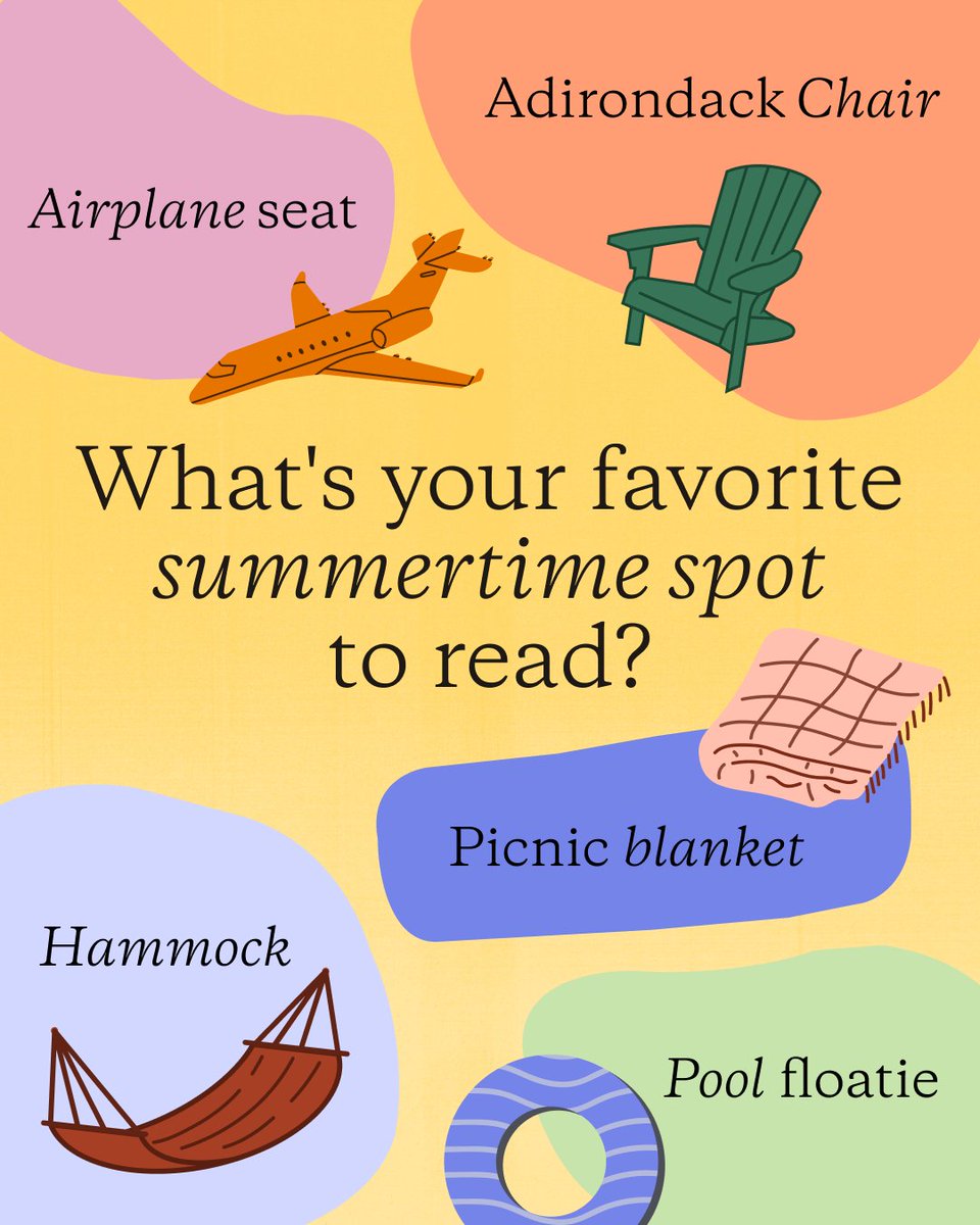 It’s almost summer! Where are you most likely to be found reading?