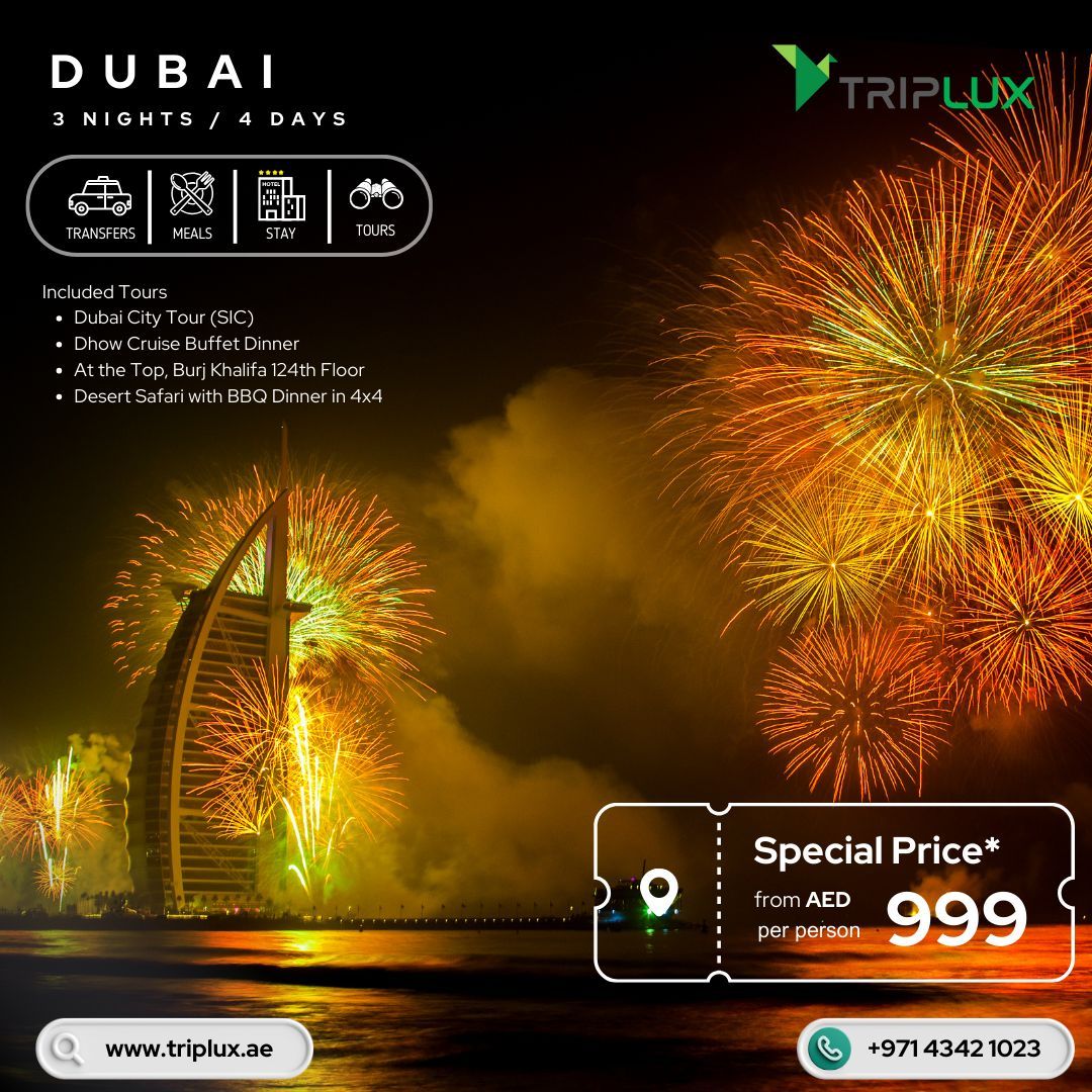 triplux2022's tweet photo. Discover the magic of #Dubai this summer – where every moment is a new adventure in the heart of a modern oasis ! To make it special, we have some summer special deals.
Book your adventure on https://t.co/bwsYQuN1wR and #spreadtheword
#dubaicalling #india #gujarat #maharashtra https://t.co/d4bNN1C7pA