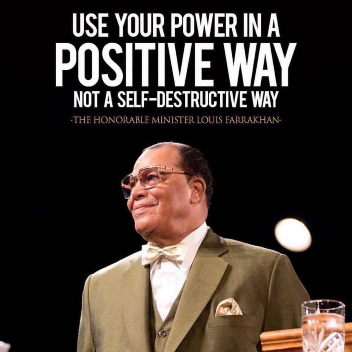 🎺 Use your power in a positive way not a self-destructive way —The Honorable Minister Louis Farrakhan