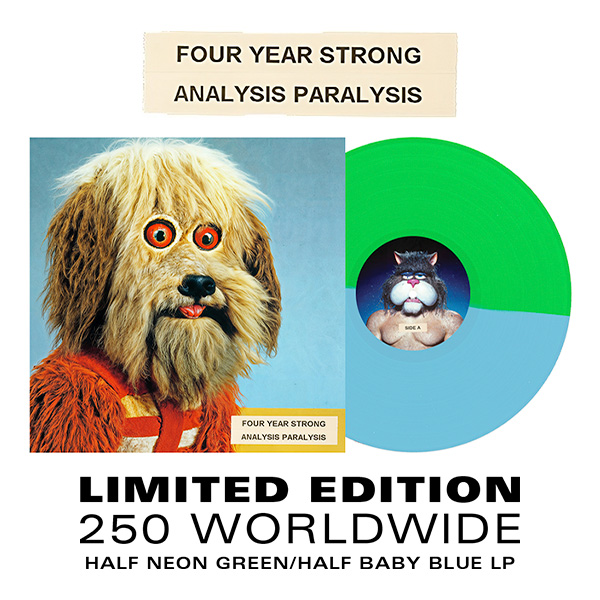 We've teamed with @fouryearstrong for an exclusive vinyl colorway of their new album, 'analysis paralysis'— limited to 250 copies 🔗 Act fast l8r.it/3EKI