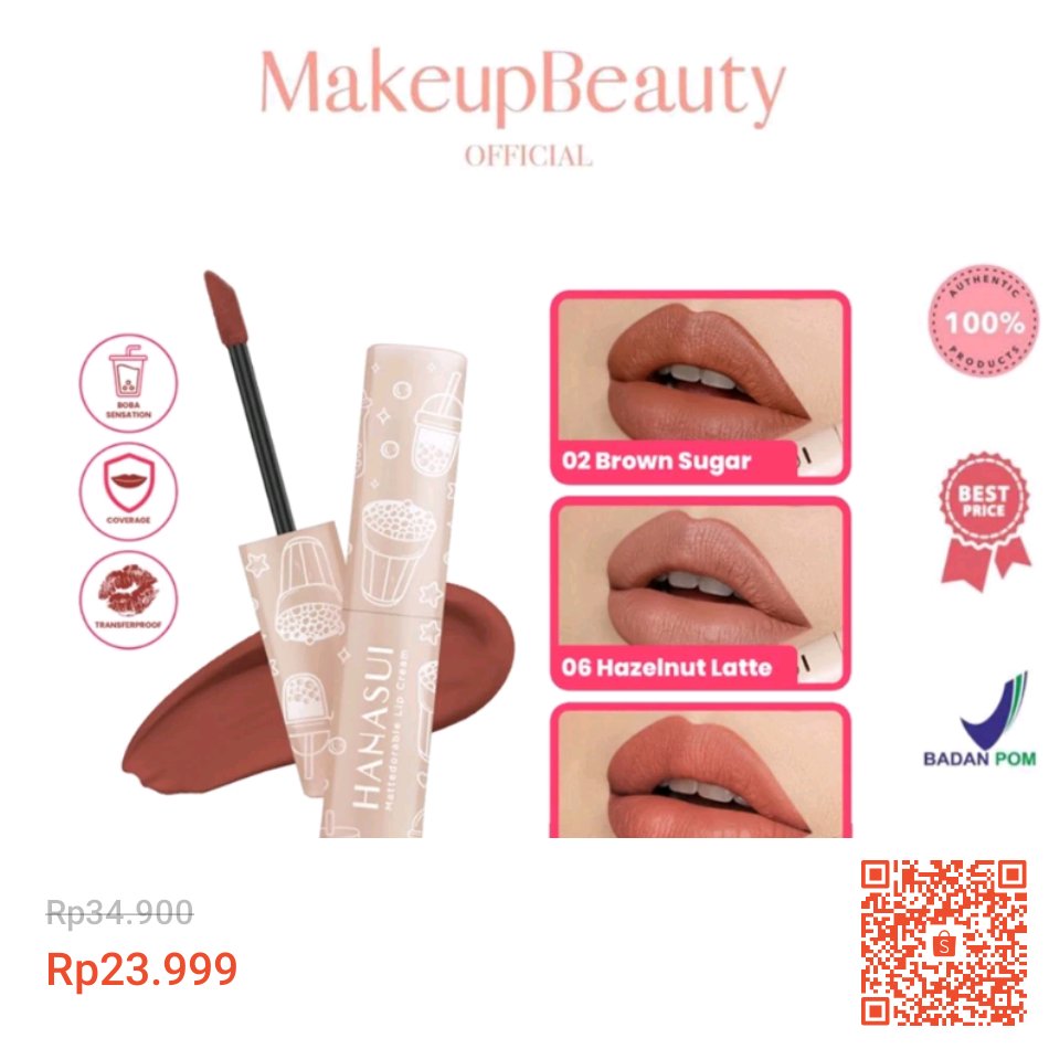 Lidya_210's tweet photo. Temukan dan dapatkan Hanasui Mattedorable Lip Cream Boba Edition 4gr hanya Rp23.999 di Shopee sekarang juga! https://t.co/I8rH4ogWnQ #ShopeeID https://t.co/tjX2XKpQYc