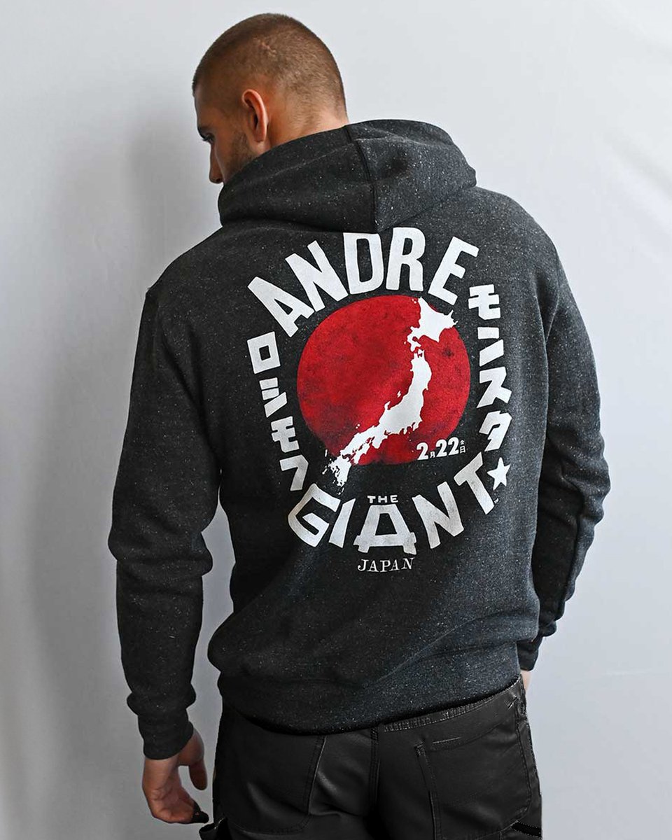 Andre the Giant was big in Japan.

<a href="/rootsoffight/">Roots Of Fight</a> throws back to Andre’s takeover of Japan, circa 1982 with this new drop!

Andre x ROF | Rootsoffight.com
#RootsofFight #KnowYourRoots 

rootsof.co/andrecollection
