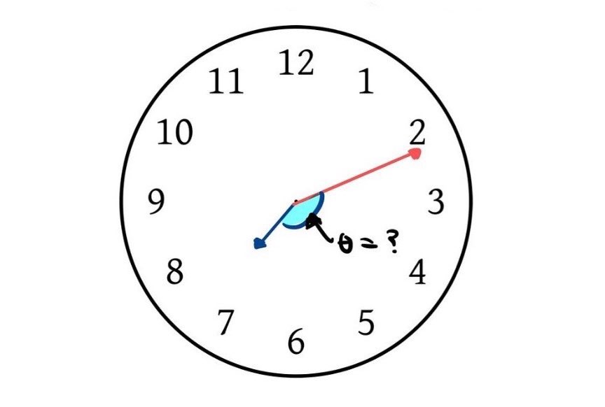 İş görüşmesinde sordular, cevap veremedim.

Saat 7:12 ⏰ gösteriyorsa açı kaç derecedir?