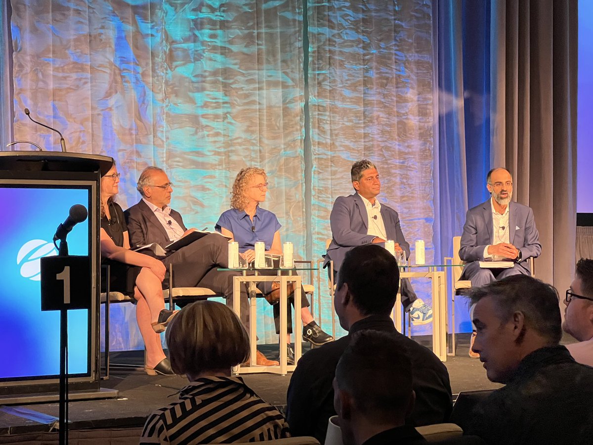 Outstanding panel discussion at #eHealth2024  on AI in Healthcare. @suerobinsyvr  asks “How can we use technology to improve human to human connection?”