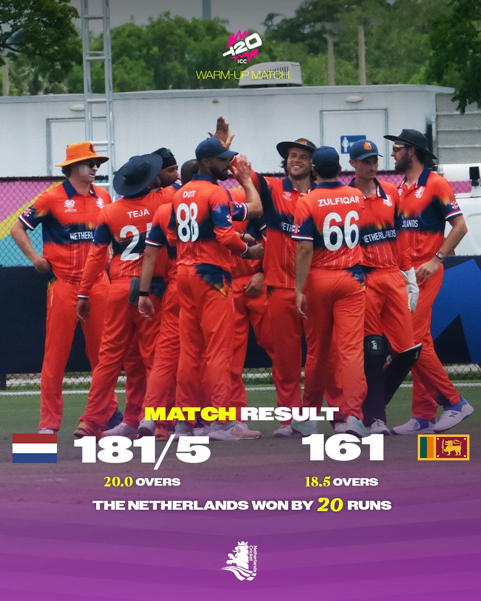 Excellent success 🤩 Our first T20 World Cup Warm-up Match ends with a 𝘄𝗶𝗻 🆚🇱🇰

Thanks for your enthusiasm 🦁

#kncbcricket #nordek #t20worldcup #cricket #srivned #outofthisworld