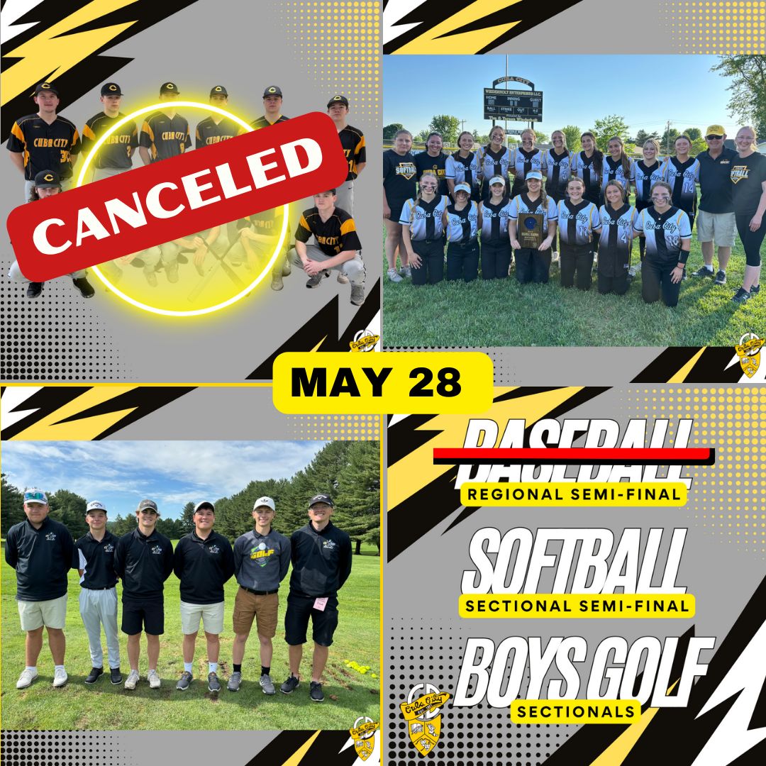 BASEBALL UPDATE!

The WIAA Regional Semi-Final baseball game scheduled for today has been canceled and rescheduled for tomorrow, Wednesday, May 29 at 5:00 at Viroqua.  

⚾  VARSITY BASEBALL -  WIAA REGIONAL SEMI-FINAL
🕔  5:00 PM - WEDNESDAY, MAY 29
📍  @ Viroqua