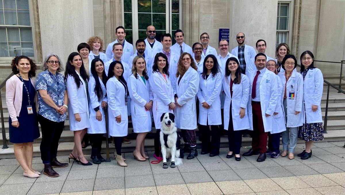 Here is an image from our @YalePathRes Photo Shoot today. Thanks to @andrealbarbieri, MD, #Pathology Residency Program Director, and Rita Abi-Raad, MD, Associate Residency Director, for participating. @YaleMed
