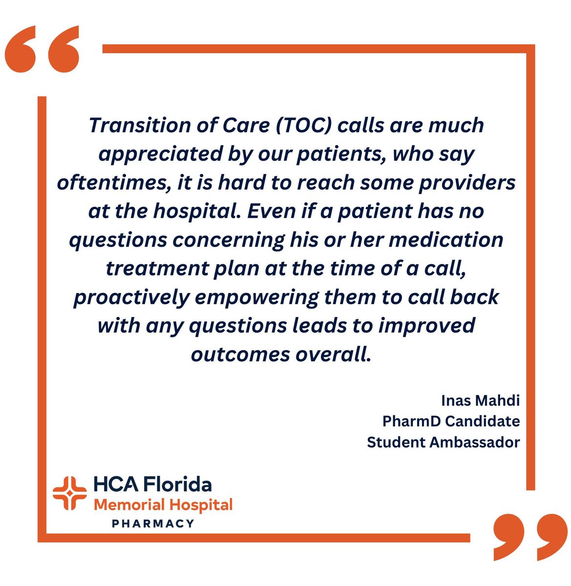 Our pharmacists continue to play a more active role in TOC services and are demonstrating a positive impact on clinical outcomes @HCAFLHealthcare (Memorial Hospital)​ and beyond. #XchangePoint